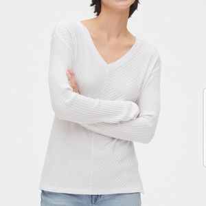 Gap Textured V-Neck Top XS NWT